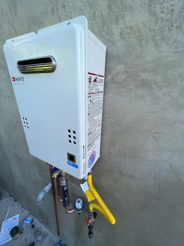 Tankless water heater installation for Baywinds homes